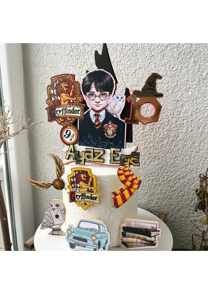 Harry Potter Temalı Erkek Kız Çocuk Doğum Günü Kişiye Özel Pasta Süsü Seti Cake Topper