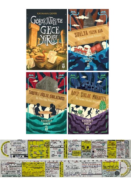 Kayahan Demir 4 Kitap Set Gençler Için Polisiye / Göbeklitepe'de Gece Yarısı + Mat. Öğreten Cetvel