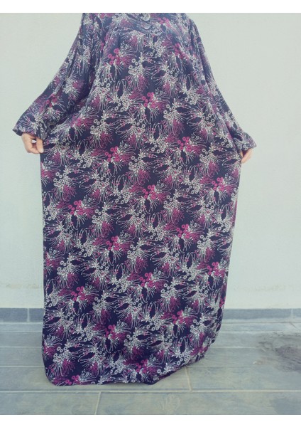 Robadan Uzun Kollu %100 Viskon Basma Çiçekli Anne Elbise, Namaz Elbisesi fırsatları