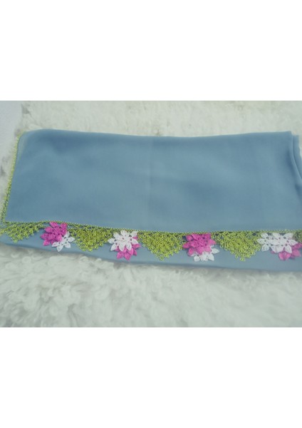 El Emeği Iğne Oyalı Namaz Örtüsü Çeyizlik Mevlit Başörtüsü Krep Kumaş 145X75 cm fırsatları