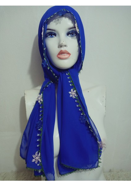 El Emeği Iğne Oyalı Namaz Örtüsü Çeyizlik Mevlit Başörtüsü Krep Kumaş 145X75 cm indirimleri