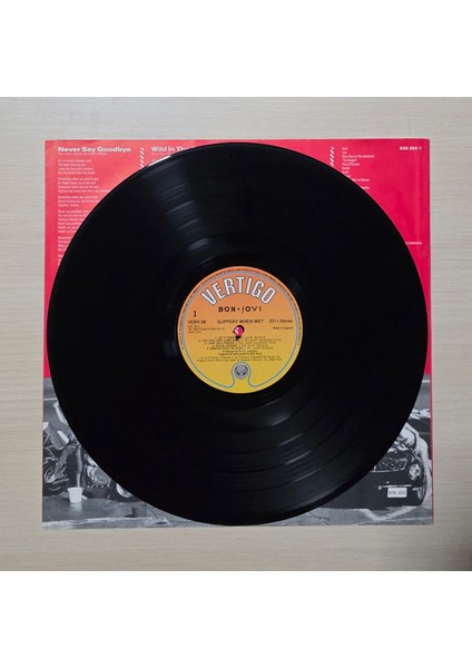 Bon Jovi - Slippery When Wet - 1986 - Dönem Baskı Plak - Longplay - Lp modelleri