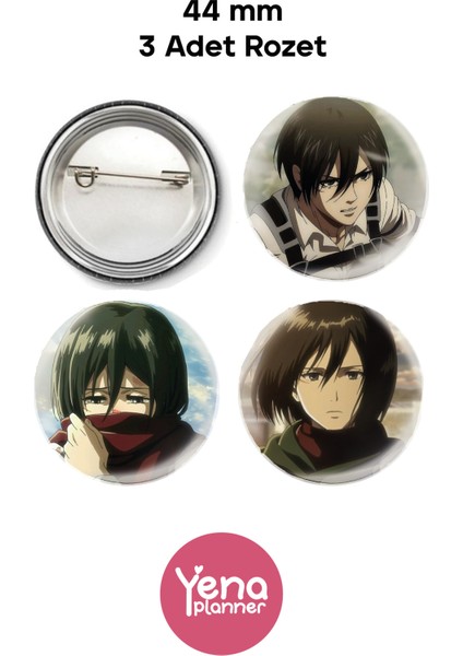 Attack On Titan Çanta Süsü / Rozet Seti / Açacak Anahtarlık