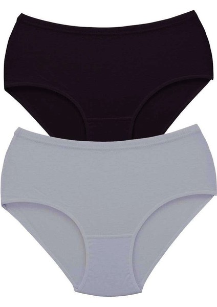 2 Adet Tutku Kadın Yüksek Bel Bato Kalın Lastik Külot S3