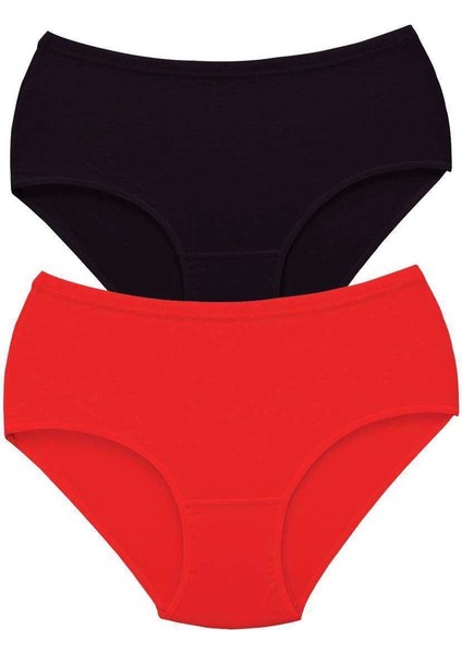2 Adet Tutku Kadın Yüksek Bel Bato Kalın Lastik Külot S1