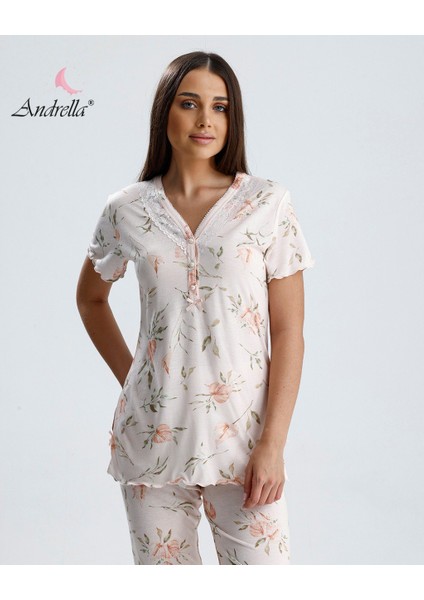 Kadın Yazlık Mevsimlik Ikili Pijama ve Gecelik Takımı Büyük Beden ve Battal Beden Seçenekli – Serin Tutan Doğal Bambu Kumaş, Büyük Beden Seçenekli