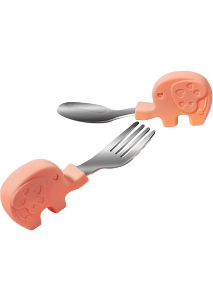 Bebek Filli Yemek Kısa Saplı Çocuk Paslanmaz Çelik Çatal Kaşık Pembe fiyatları