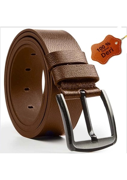 Büyük Beden Erkek 100% Hakiki Deri Kot Kemer