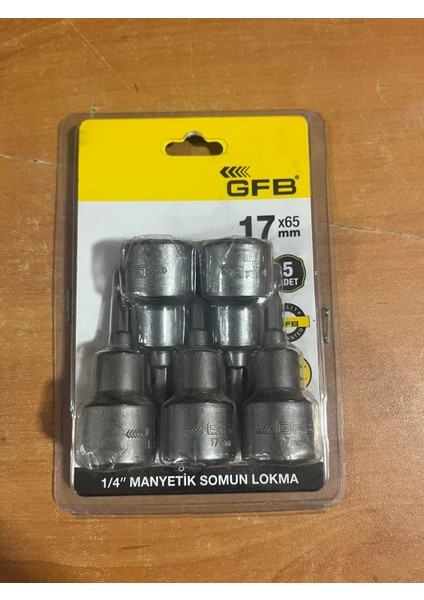 1/4 Manyetik Somun Lokma 17X65MM 5 Adet