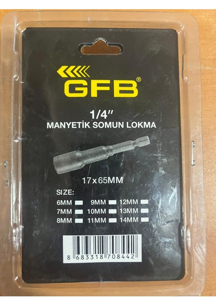 1/4 Manyetik Somun Lokma 17X65MM 5 Adet fiyatları