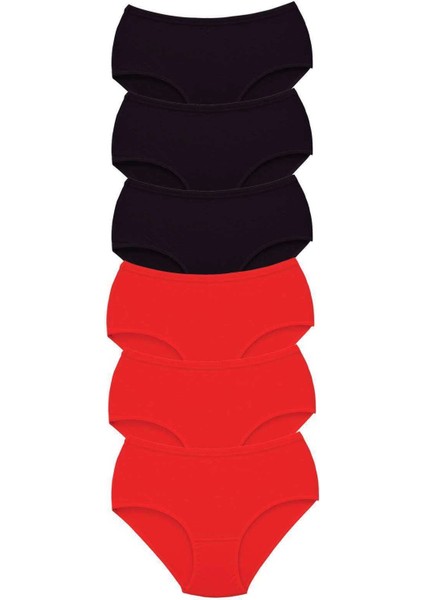 6 Adet Tutku Kadın Yüksek Bel Bato Kalın Lastik Külot S1