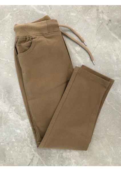Beli Lastikli Deve Tüyü Çocuk Jogger Pantolon