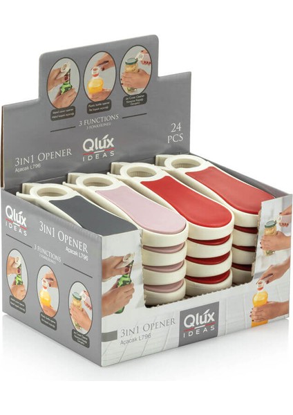 Açacak Çok Amaçlı 2 Adet Açacak Meşrubat Konserve Şişe Açacağı Qlux Açacak 2 Adet