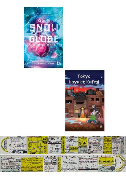 Snow Globe + Tokyo Hayalet Kafesi 2 Kitap Set + Mat. Öğreten Cetvel