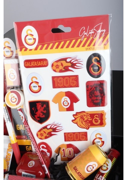 Dekomus Gıft Box Özel Kutulu Galatasaray "aslanın Gücü" Kırtasiye Seti Post-It,3d Stıcker,uçlu Kalem,aırpods Kalemtraş