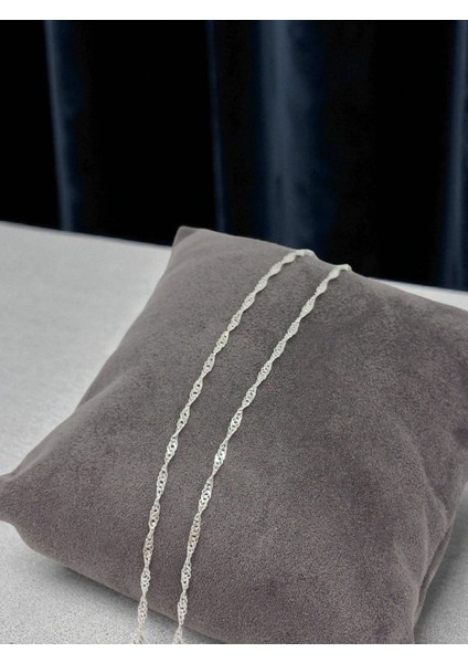 45 cm Düz Klasik 1.50 gr 925 Ayar Gümüş Kolye Zinciri fiyatları