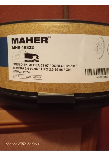 Doblo Albea Marea Brava Bravo 1.6 Punto Palio 1.3 1.4 Fren Diskı Havalı 2000-2015 14 Jant