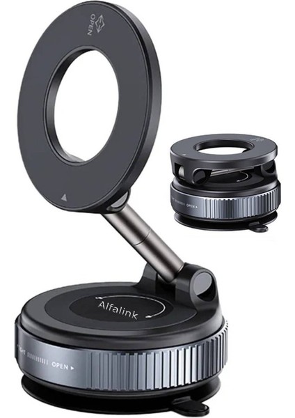 Manyetik Vakumlu Katlanır Araç Telefon Tutucu Ayna-Cam-Araba Magsafe Araç Tutucu X68-K007