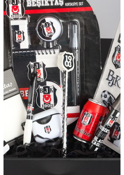 Dekomus Gıft Box Özel Kutulu Beşiktaş Kartal Gücü Kırtasiye Seti Uçlu Kalemi Roket Silgi,aırpods Kalemtraş fiyatları