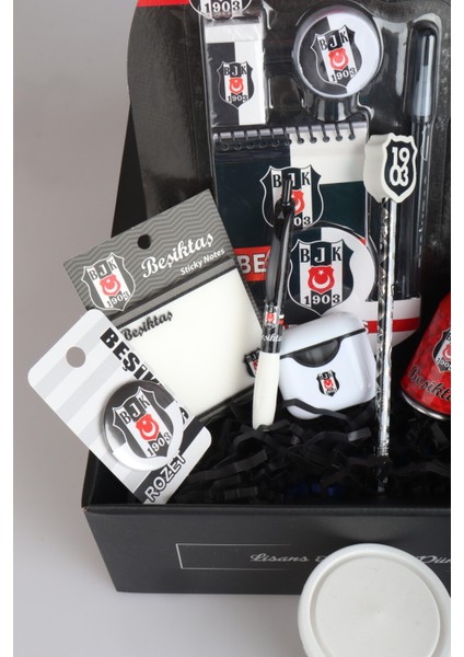 Dekomus Gıft Box Özel Kutulu Beşiktaş Kartal Gücü Kırtasiye Seti Uçlu Kalemi Roket Silgi,aırpods Kalemtraş modelleri