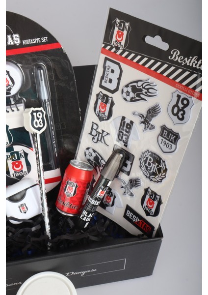 Dekomus Gıft Box Özel Kutulu Beşiktaş Kartal Gücü Kırtasiye Seti Uçlu Kalemi Roket Silgi,aırpods Kalemtraş fırsatları