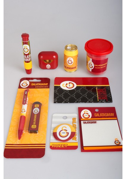 Dekomus Ile Galatasaray 1905 Kırtasiye Seti Post-It,oyun Hamuru,uçlu Kalem,aırpods Kalemtraş