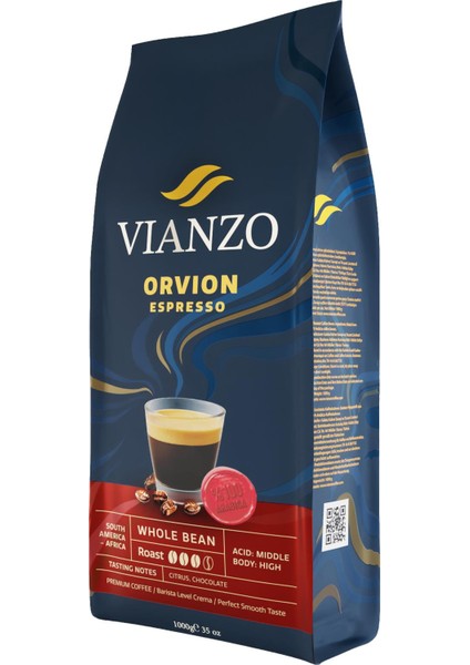 Orvion Espresso Çekirdek Kahve, Arabica 1000 G