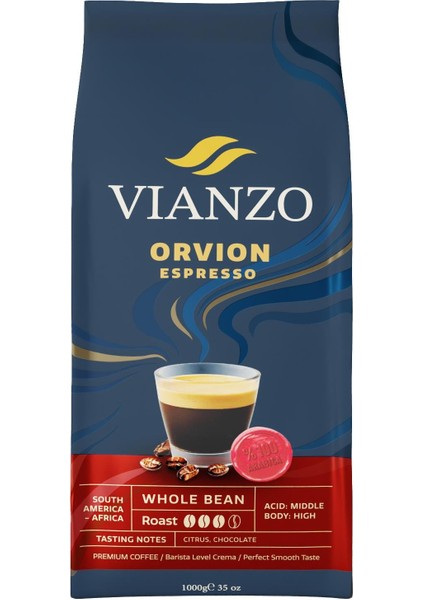 Orvion Espresso Çekirdek Kahve, Arabica 1000 G fiyatları