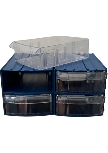 Plastik Çekmeceli Kutu 4 Çekmeceli 710-M modelleri