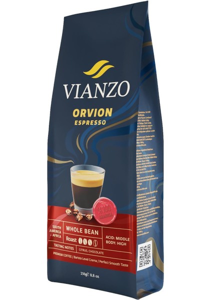 Orvion Espresso Çekirdek Kahve, Arabica 250 G