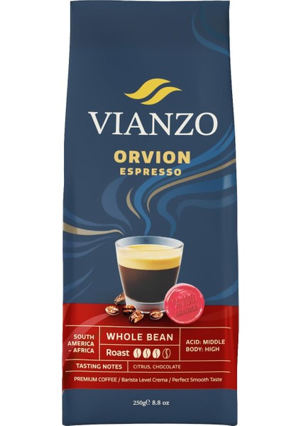Orvion Espresso Çekirdek Kahve, Arabica 250 G fiyatları