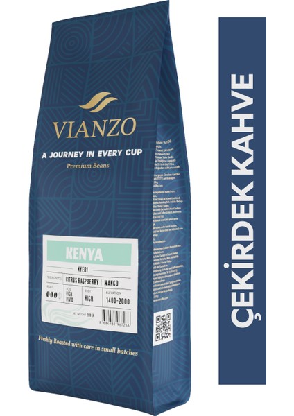 Kenya Nyeri Çekirdek Kahve, Arabica 250 G