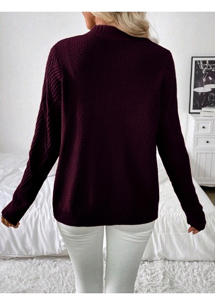 Baklava Desenli Düğmeli Model Dokuma Detaylı Uzun Kollu Triko Hırka indirimleri