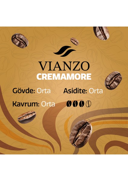 Cremamore Espresso Çekirdek Kahve, Arabica 1000 G modelleri