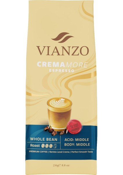 Cremamore Espresso Çekirdek Kahve, Arabica 250 G fiyatları