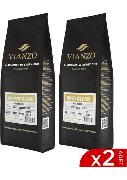 Filtre Çekirdek Kahve Tanışma Paketi, Arabica 2X250 G