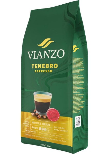 Tenebro Espresso Çekirdek Kahve, Arabica 1000 G