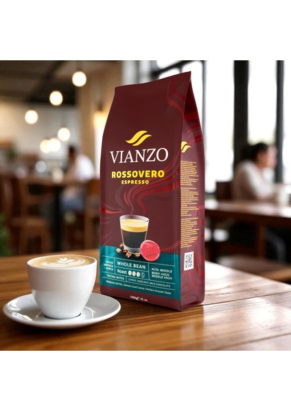 Rossovero Espresso Çekirdek Kahve, Arabica 1000 G indirimleri