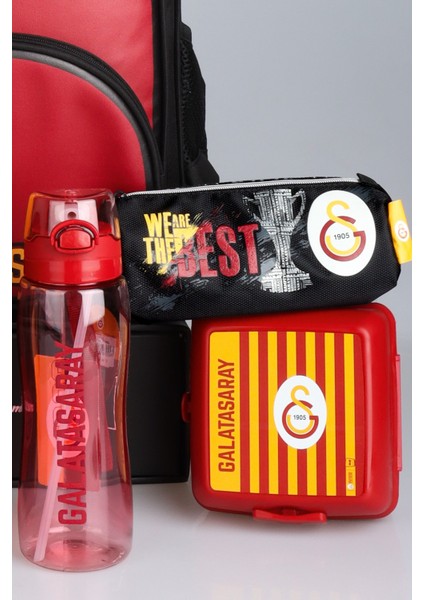 "dekomus Cep Defteri Hediyeli" Yeni Sezon Lisanslı Galatasaray Çubuklu Okul,3 Bölmeli Beslenme ve Kalem Çantası Ile 700 ml Matara,beslenme Kabı Seti indirimleri