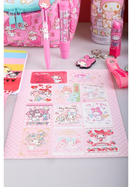 Dekomus Ile Yeni Sezon Lisanslı My Melody&best Frıends "melopınk Koleksiyonu" Full Kırtasiye Seti Okul,kalem ve Termoslu Beslenme Çantası Ile 500 ml Matara,beslenme Kutusu "dekomus Cep Defteri Hediyeli" fırsatları