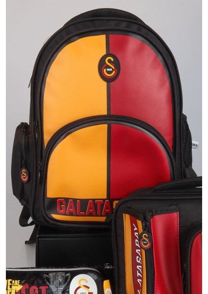 "dekomus Cep Defteri Hediyeli" Yeni Sezon Lisanslı Galatasaray Çubuklu Okul Çantası,3 Bölmeli Beslenme ve Kalem Çantası Seti fiyatları