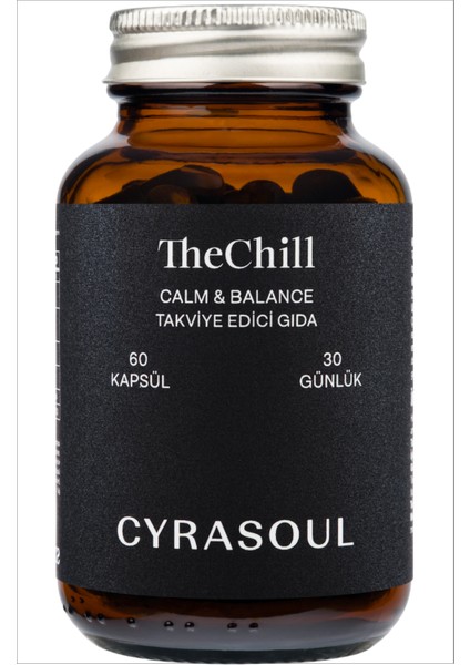 - TheChill Rodiola, Melisa, Mayıs Papatyası, Çarkıfelek, Vitamin B6 ve Vitamin B12 İçeren Takviye Edici Gıda
