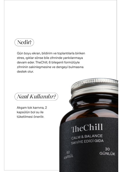 - TheChill Rodiola, Melisa, Mayıs Papatyası, Çarkıfelek, Vitamin B6 ve Vitamin B12 İçeren Takviye Edici Gıda fiyatları
