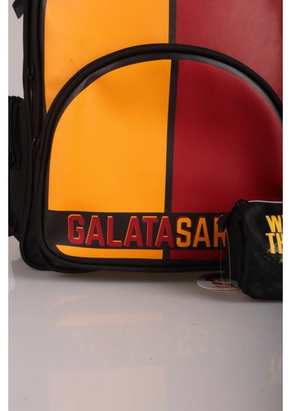 "dekomus Cep Defteri Hediyeli" Yeni Sezon Lisanslı Galatasaray Çubuklu Okul Çantası ve Kalem Çantası Seti fırsatları
