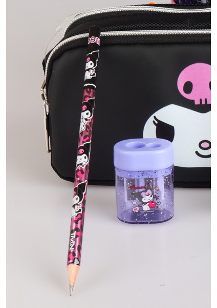 "dekomus Cep Defteri Hediyeli" Lisanslı Kuromı "shadow Chıc" Koleksiyonu Kalem Çantası,2 Adet Kurşun Kalem,silgi ve Kalemtraş Kırtasiye Seti fiyatları