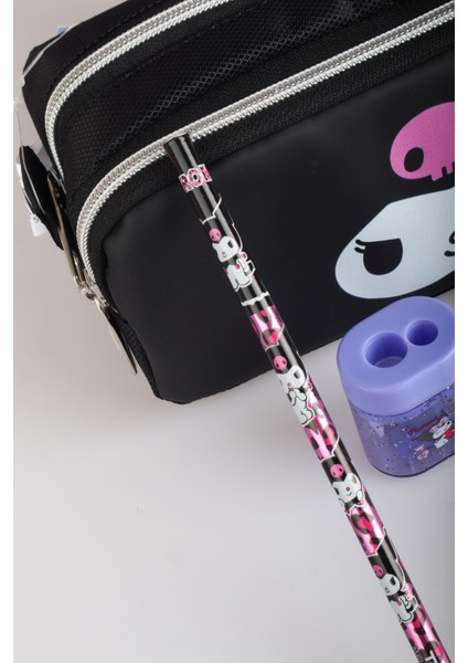 "dekomus Cep Defteri Hediyeli" Lisanslı Kuromı "shadow Chıc" Koleksiyonu Kalem Çantası,2 Adet Kurşun Kalem,silgi ve Kalemtraş Kırtasiye Seti fırsatları