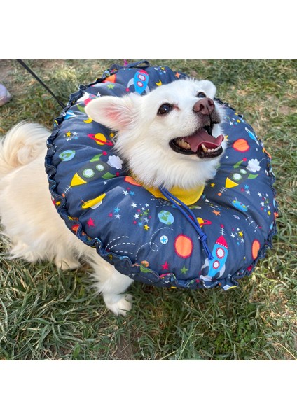 Kedi ve Köpek Operasyon Boyunluk,yakalık,yastık (Xl Dış Çap: 45 Cm) % 100 Koruma Kumaş Huni Model 02