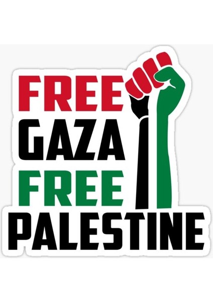 Özgür Filistin Gazze Etiket Araba Oto Sticker 19CM