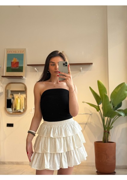 Siyah Straplez Bluz modelleri