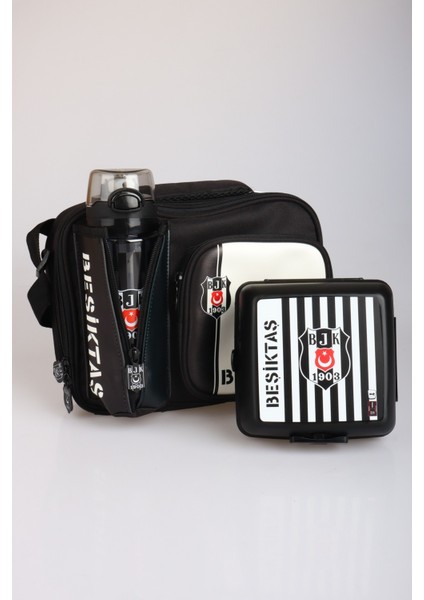 Yeni Sezon Lisanslı Beşiktaş 3 Bölmeli Çubuklu Beslenme Çantası,beslenme Kabı ve Matara Seti modelleri